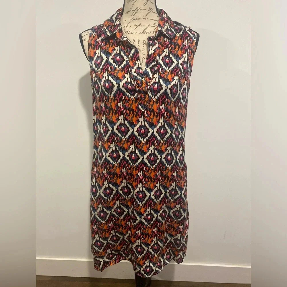 Kavu Zillah Tencel Dress in Desert Paint Print side pockets Size Small